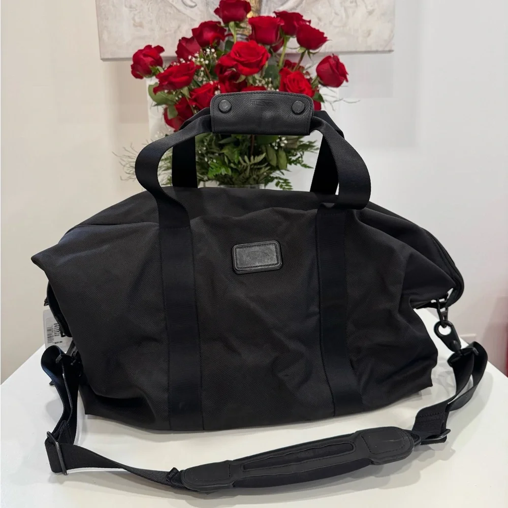 TUMI Alpha 2 Large Soft Travel Satchel in Black Bag